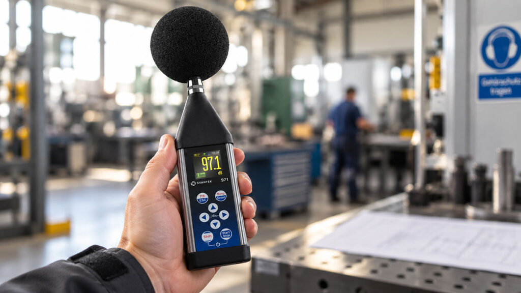 Schall- und Lärmmessung mit Pegelmeter zur Beurteilung der Lärmbelastung